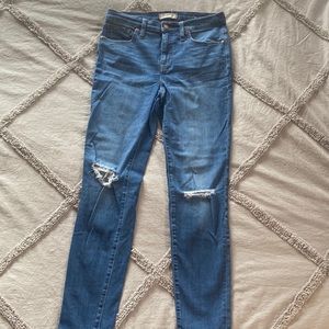 Madewell 9” High Rise Skinny Crop Jeans with Rips - Tall